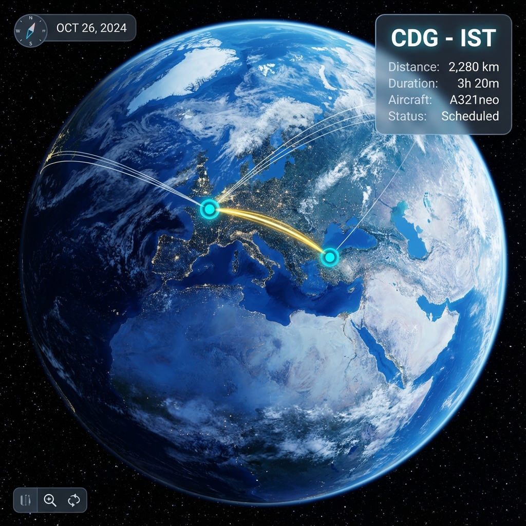 Click a route to highlight and view details